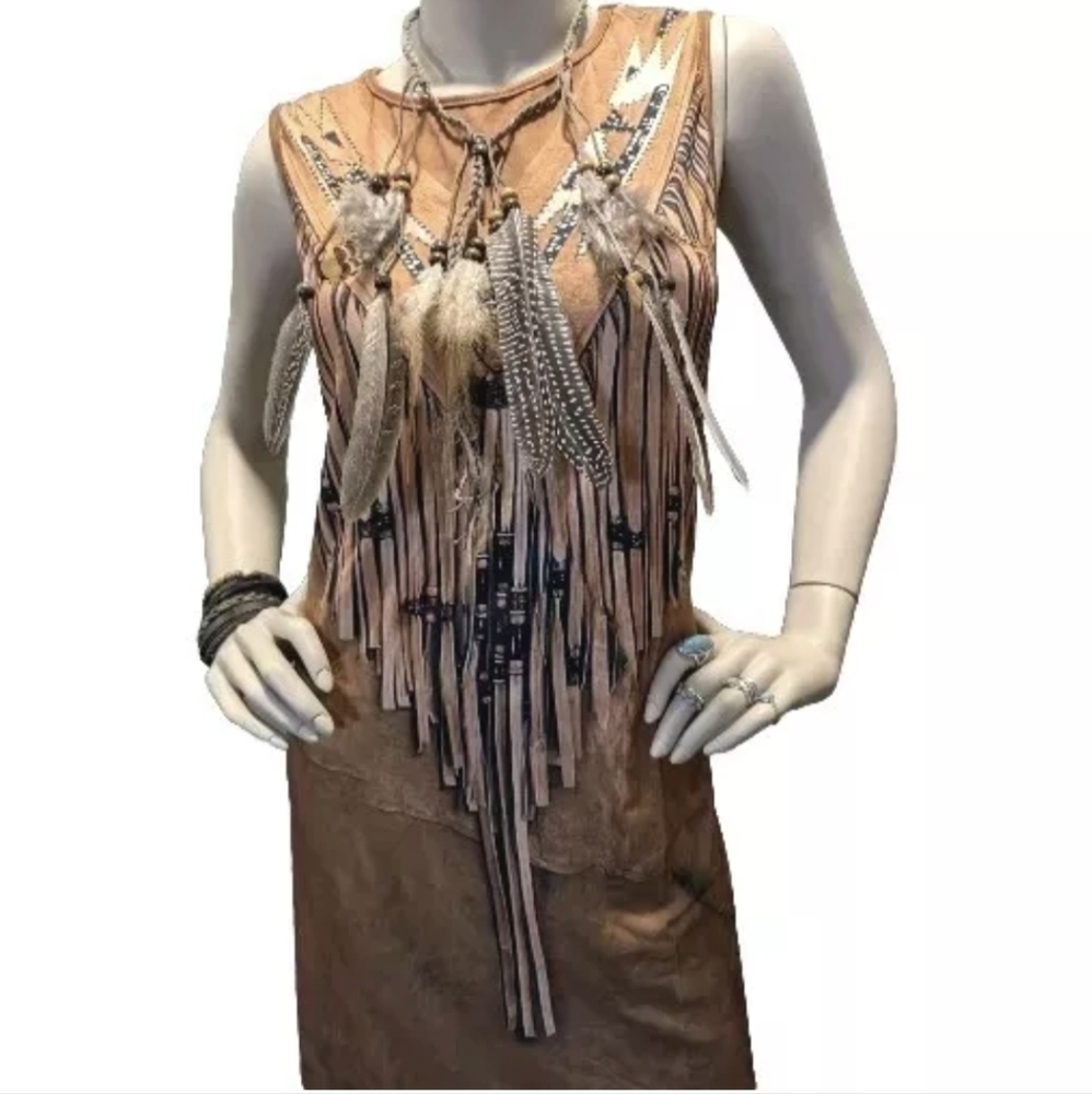12 Pc Indian Costume Halloween Costumes 70s Style Hippie Festival Outfit - Picture 4 of 13